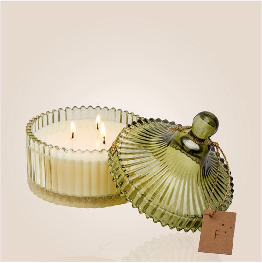 Bougie Bonbonniere Verte - Musc des neiges 190g