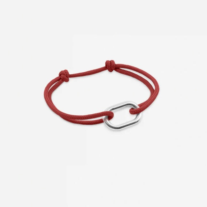 Bracelet Maillon 22mn - lien fin Rouge