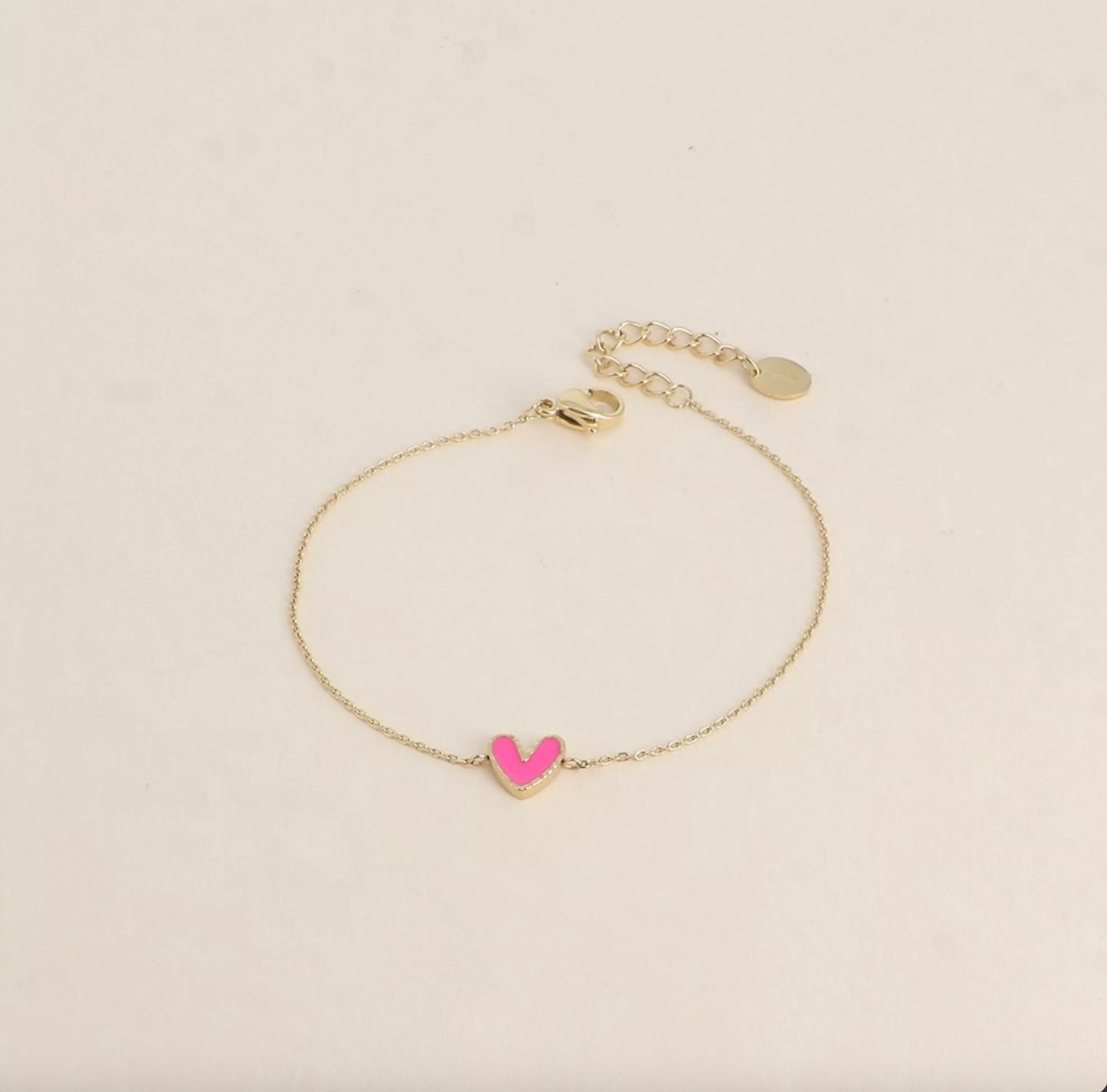 Bracelet coeur émaillé
