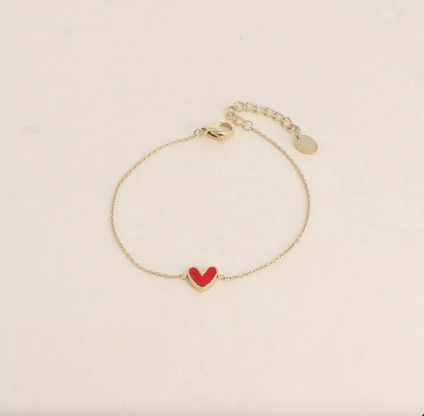 Bracelet coeur émaillé