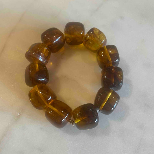 bracelet résine perles carrées