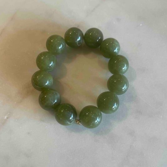 bracelet résine perles rondes