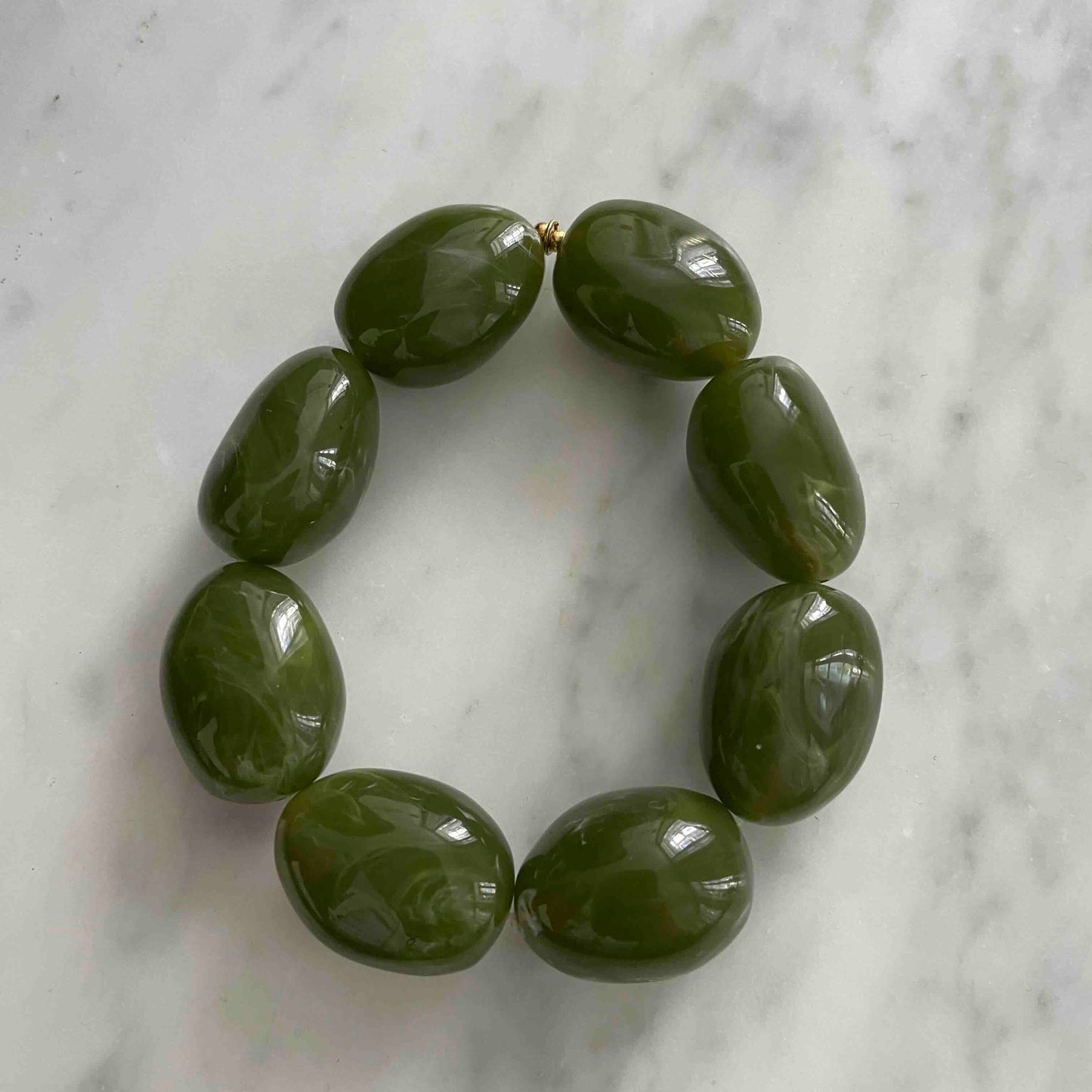 bracelet beans résine couleur