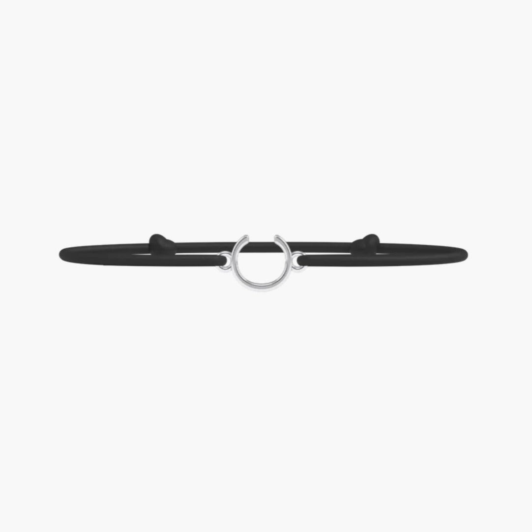Bracelet Lettre- lien fin Noir