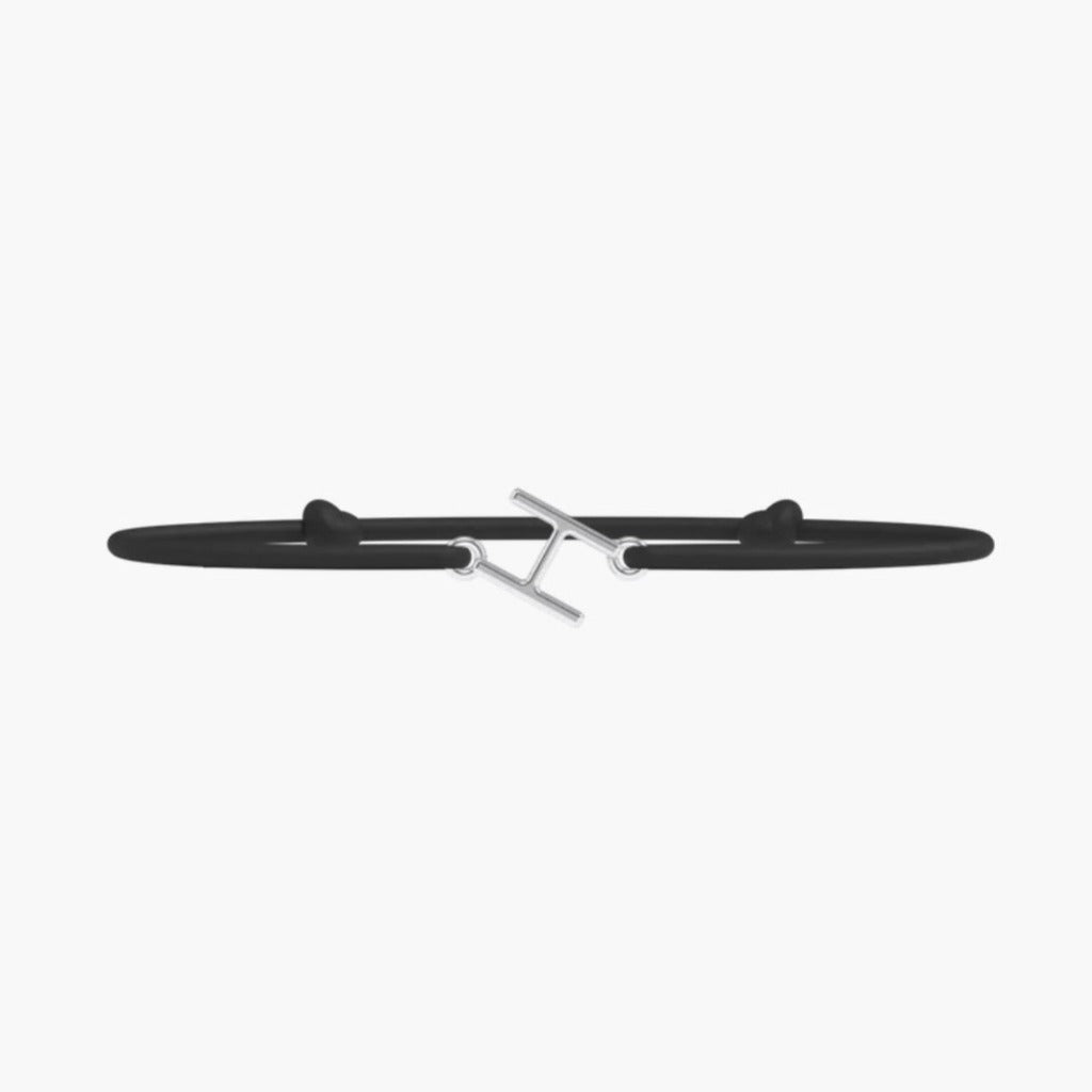 Bracelet Lettre- lien fin Noir
