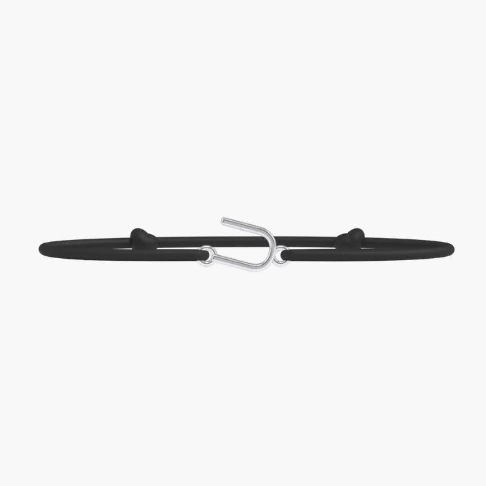 Bracelet Lettre- lien fin Noir
