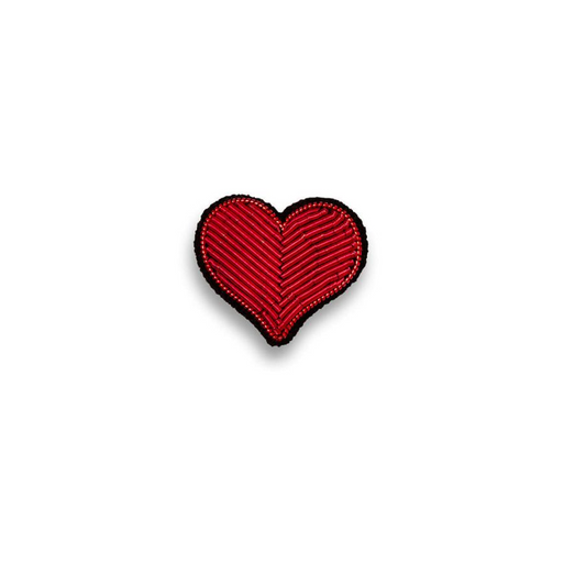 Broche coeur rouge