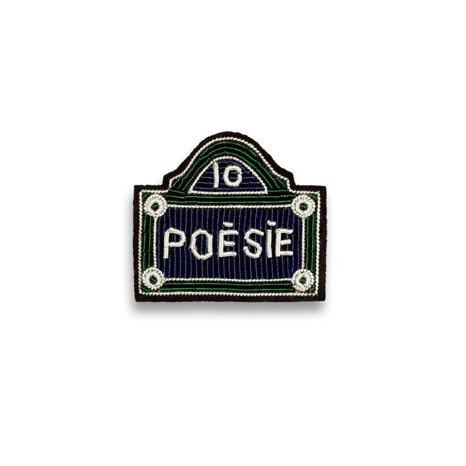 Broche - Plaque de Rue bleu