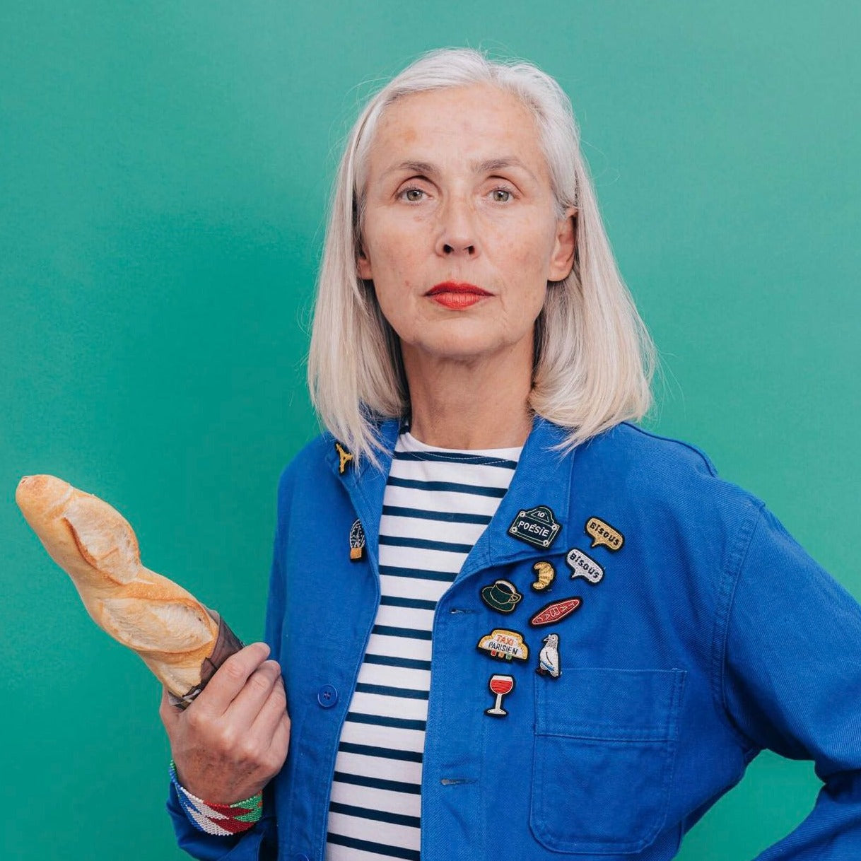 Broche - Plaque de Rue bleu