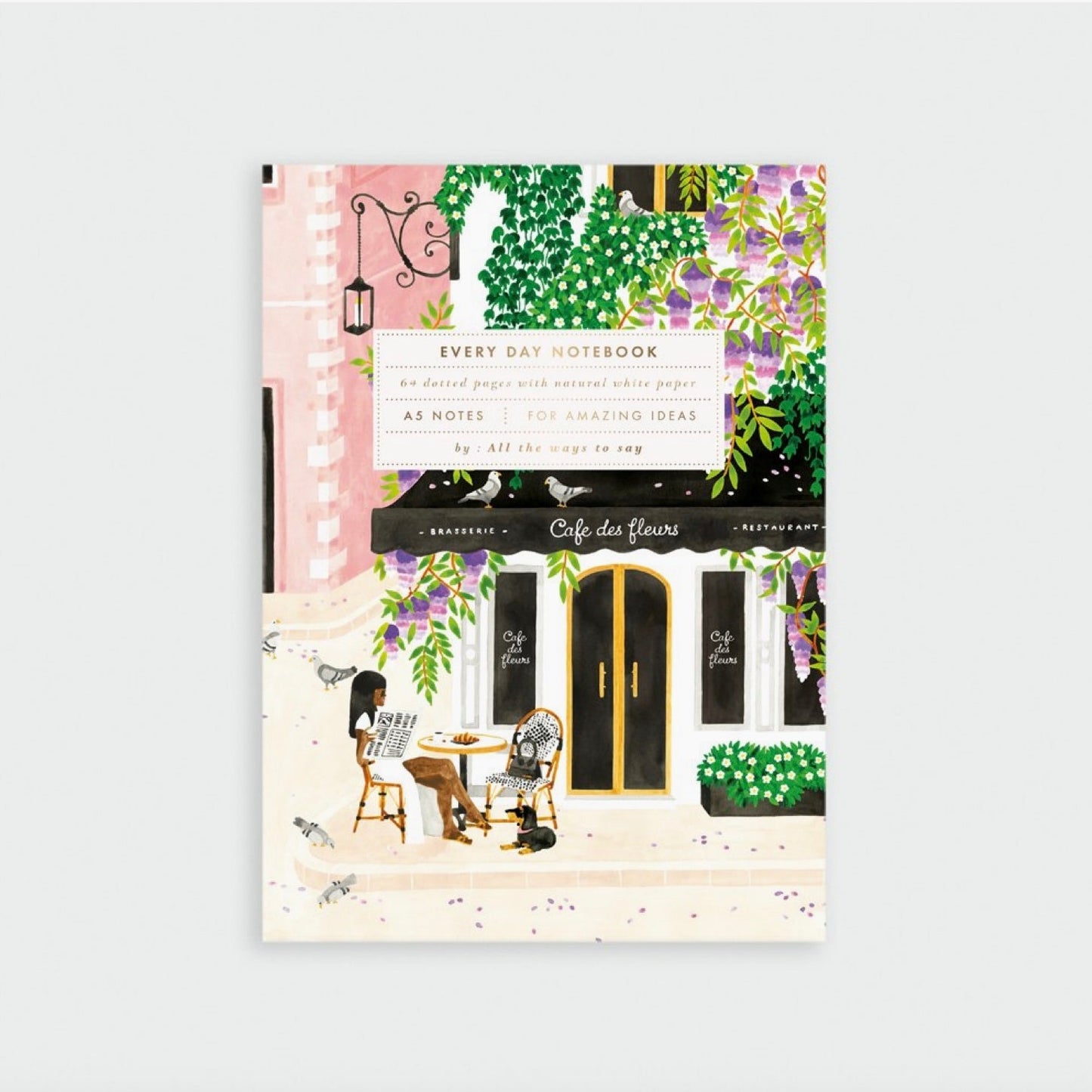 Carnet A5 Café des fleurs