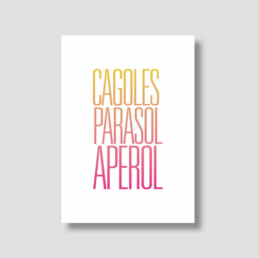 Carte Postale Cagoles Parasol Aperol