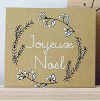 les petites hirondelles carte de noel dorée