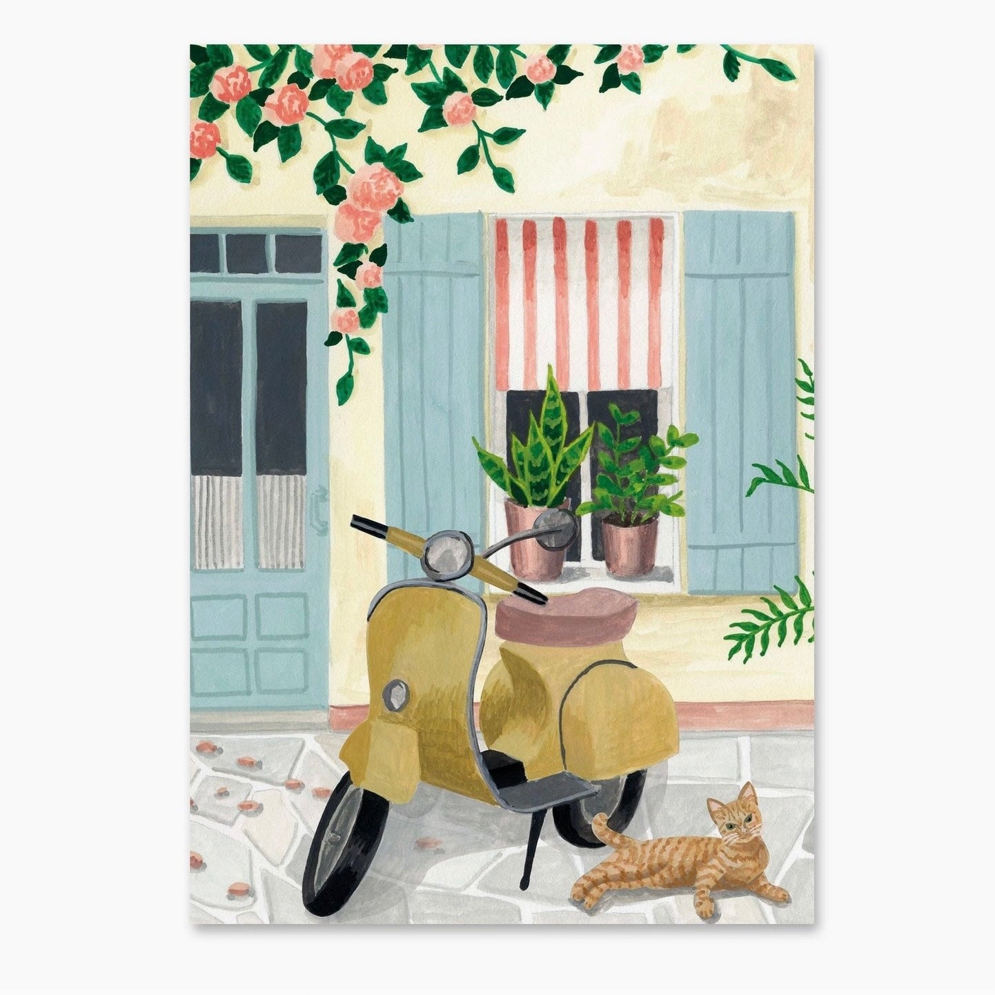 Carte Postale farniente Vespa