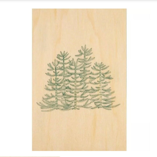 Carte postale Petit gramme sapins