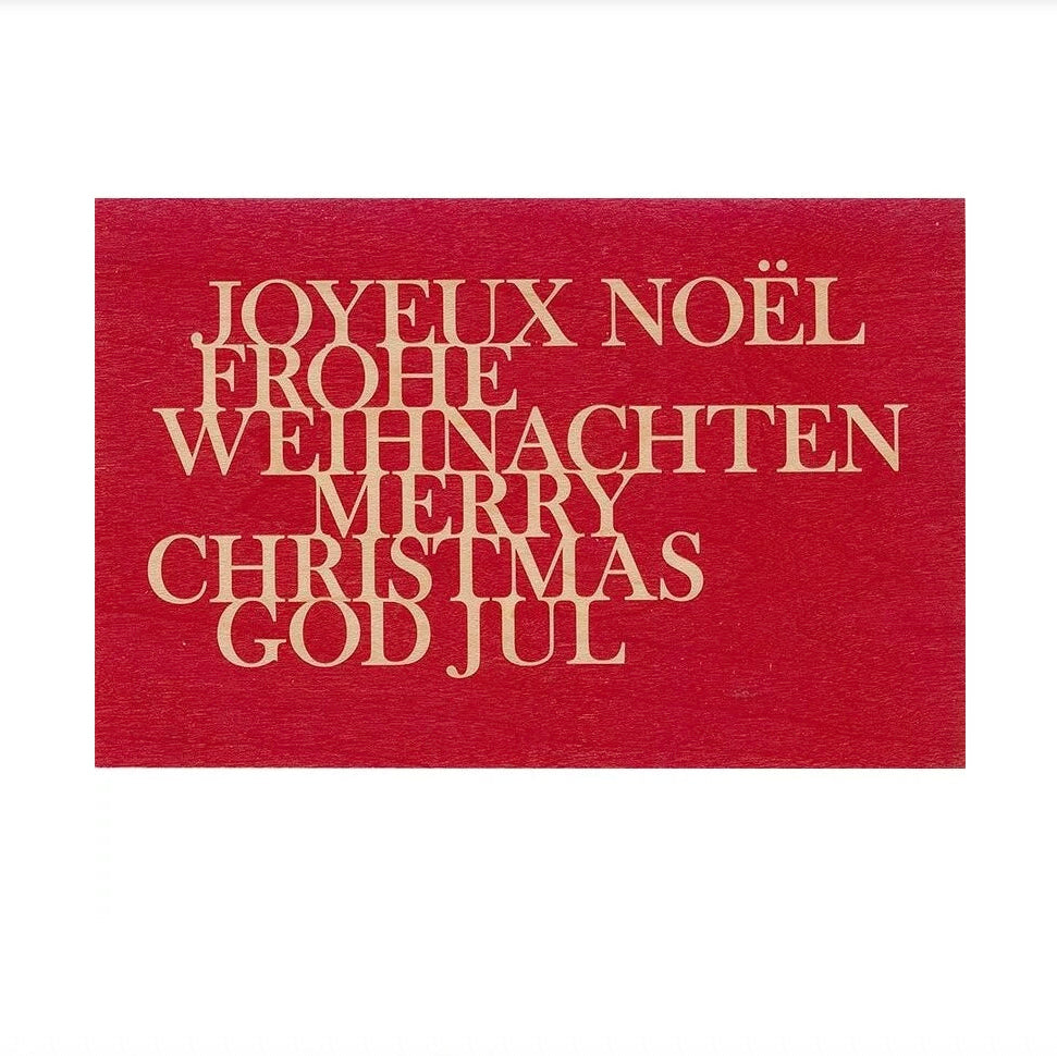 Carte postale joyeux noel rouge