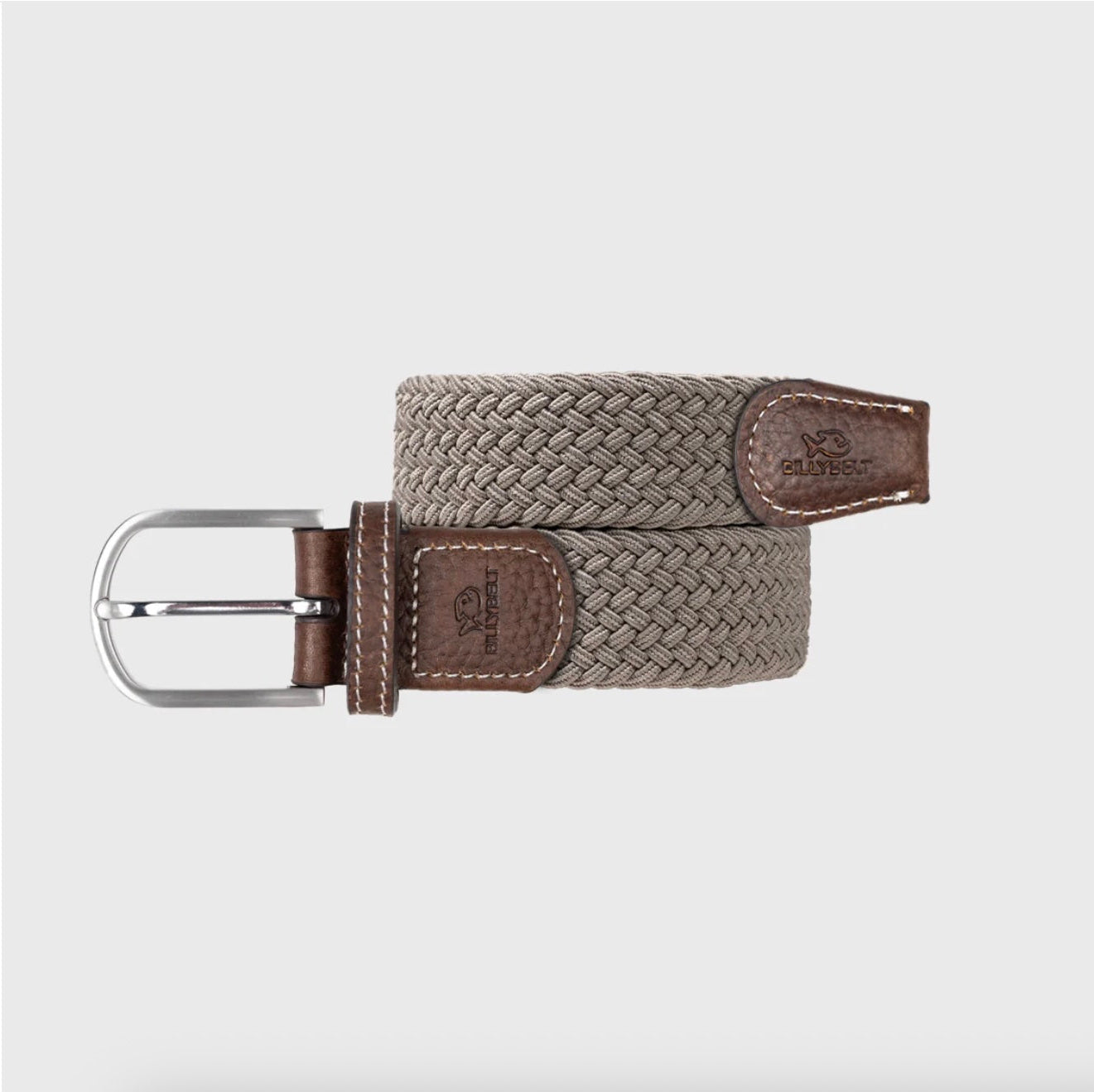 Ceinture tressée élastique Beige Taupe