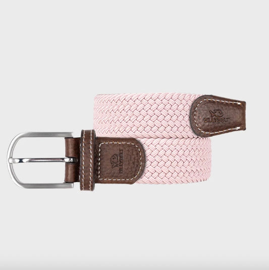 Ceinture tressée élastique Old pink