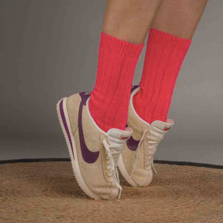woolsens chaussettes alpaga corail fluo