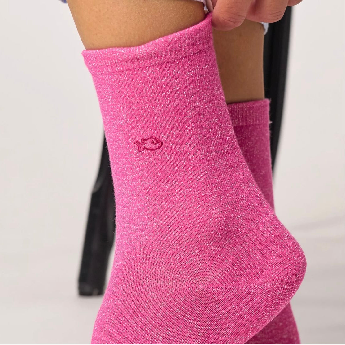Chaussettes unies paillettes