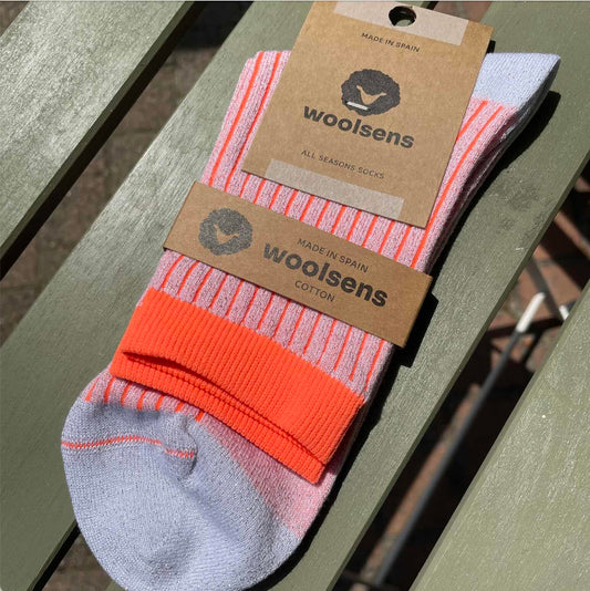 Chaussettes Mykonos orange fluo
