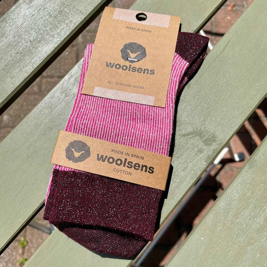 Chaussettes Saint tropez bordeaux rose