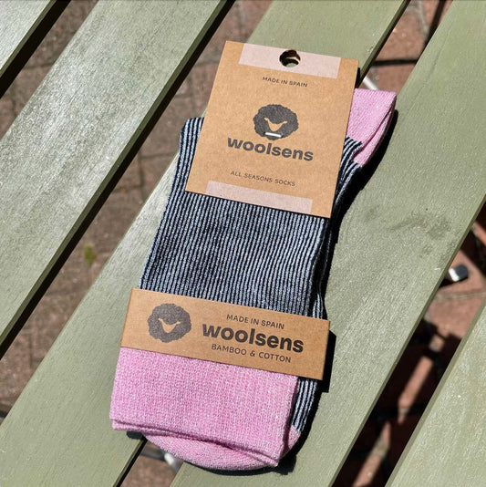 Chaussettes Saint tropez marine et rose