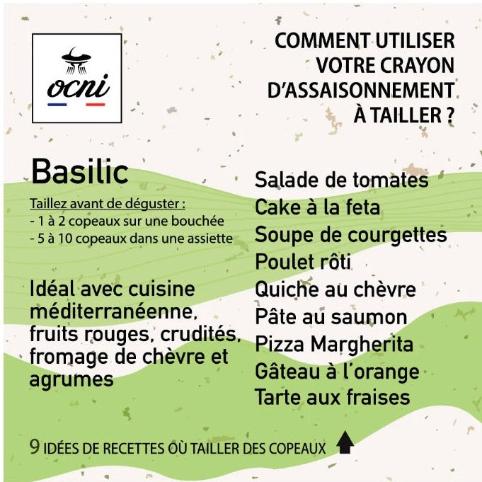 Coffret assaisonnement à tailler -Basilic