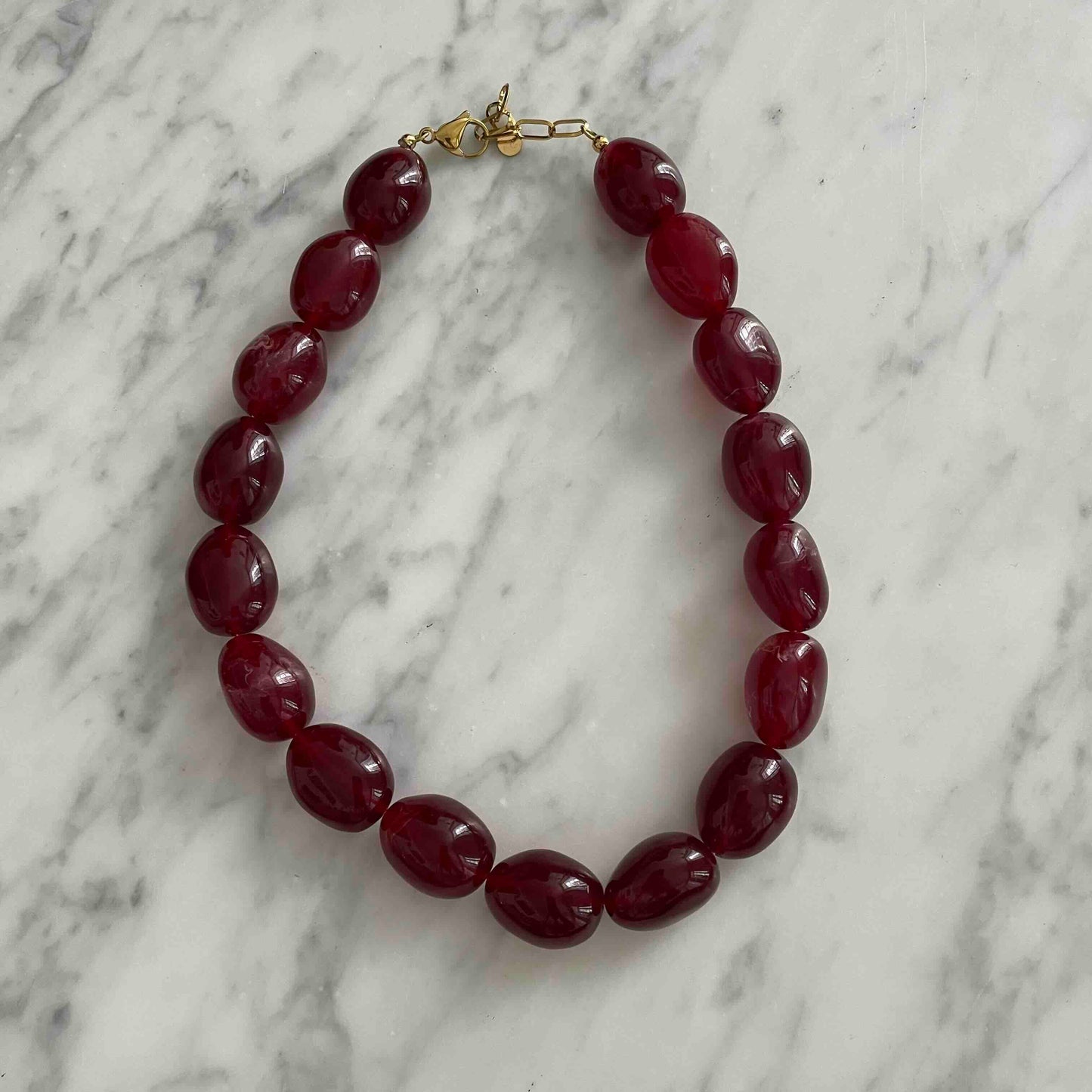 Collier beans résine couleur