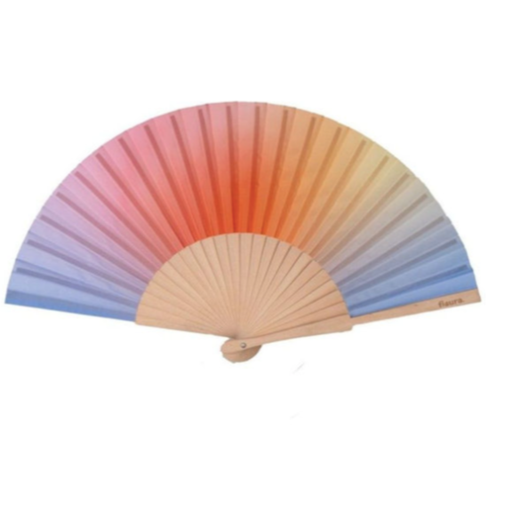 fisura eventail dégradé bleu orange