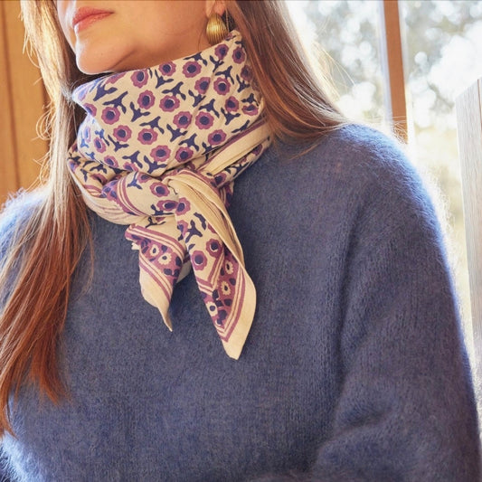 Foulard Isha Cassis