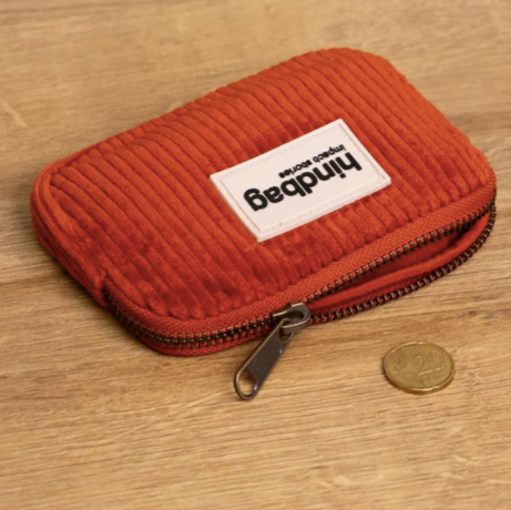 porte monnaie velours brique hindbagl ili