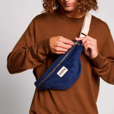 banane velours marine hindbag
