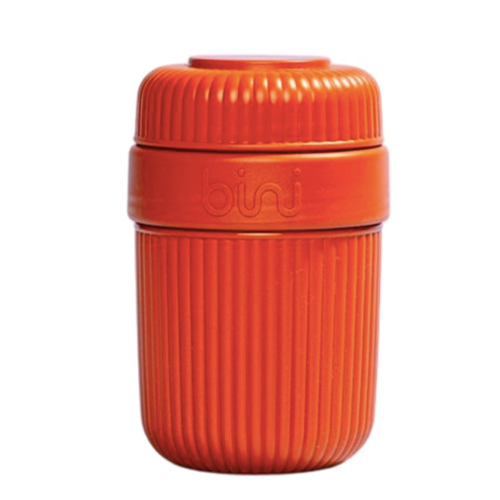 bini mug orange réutilisable transportable