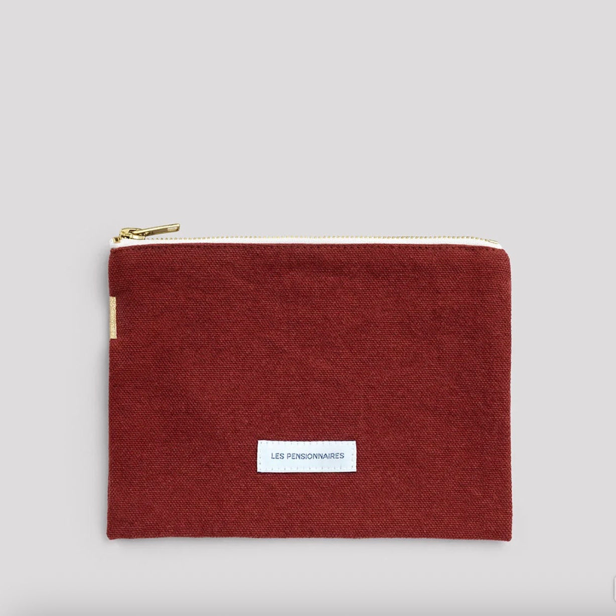 Petite pochette en toile de coton bio - Rouille