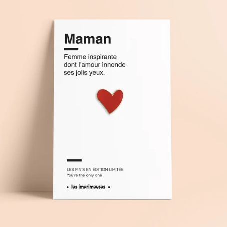 les imprimeuses pins coeur rouge