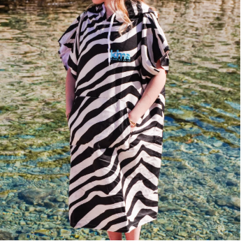kima poncho plage surf kima zebre