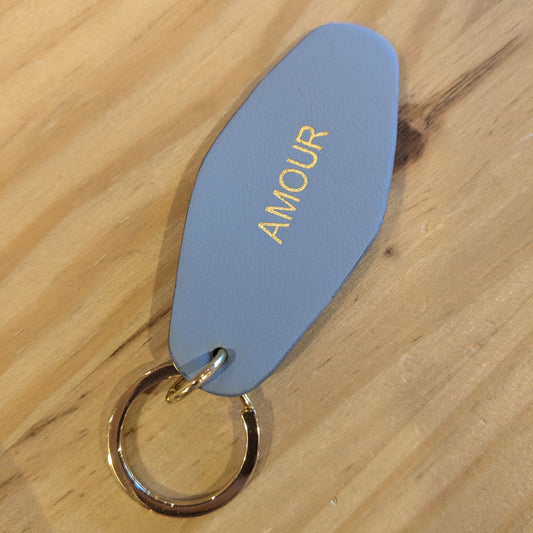 cuir porte clé message amour