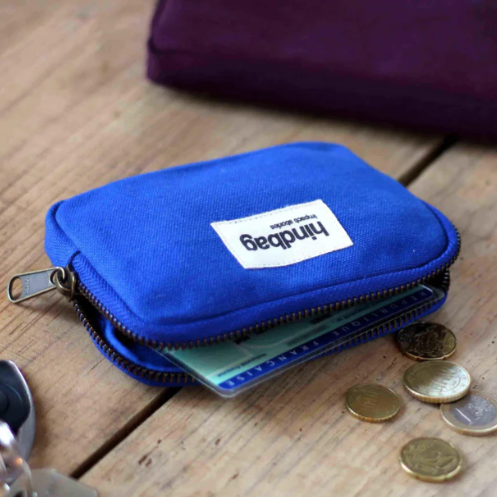 porte monnaie hindbag bleu électrique