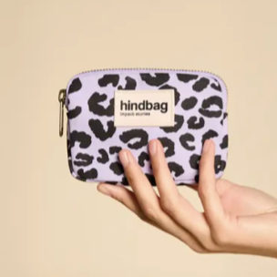 leopard lilas hindbag porte monnaie