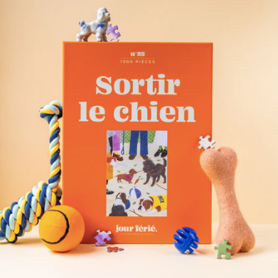 jour ferie puzzle 1000 sortir le chien