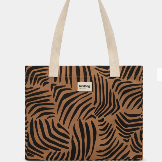 hindbag cabas claude zebre cannelle
