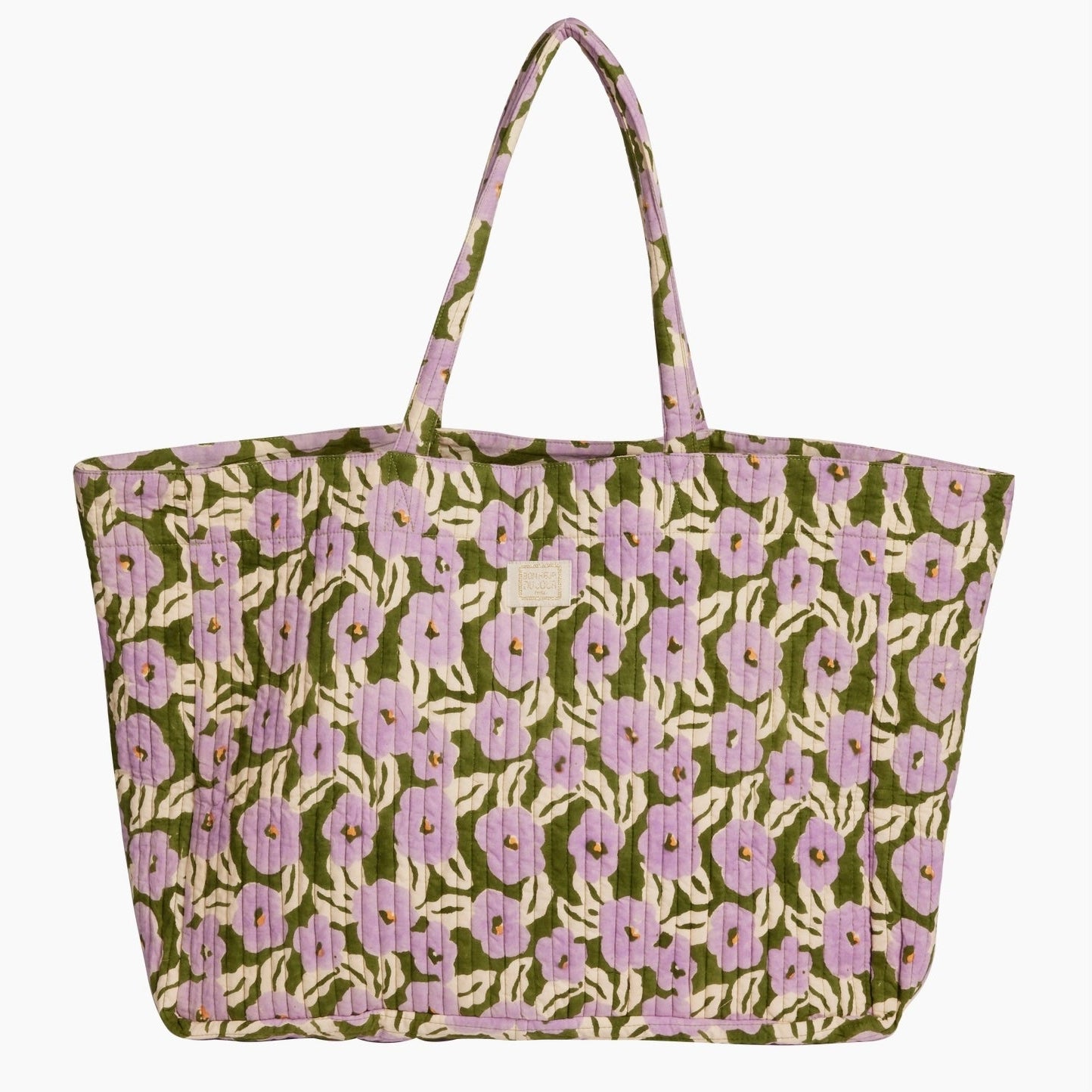 Sac Cabas fleurs mauves