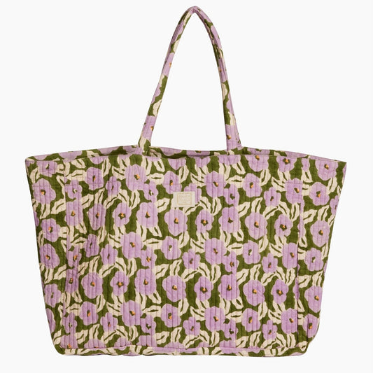 Sac Cabas fleurs mauves