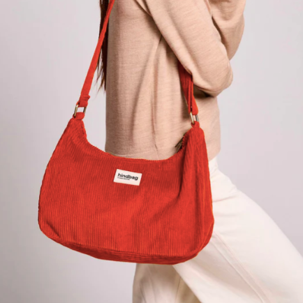 Hindbag rosa velours brique sac