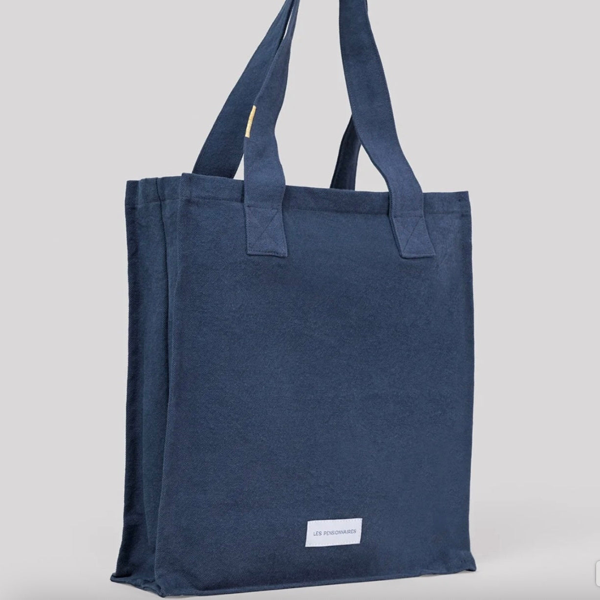 Sac zippé en toile de coton bio - Bleu orage