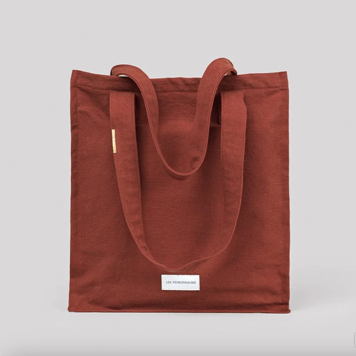 Sac zippé en toile de coton bio - Rouille
