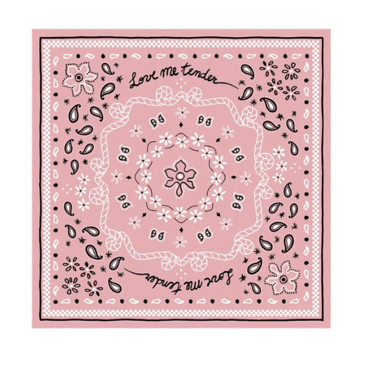 serviettes rose bandana papier