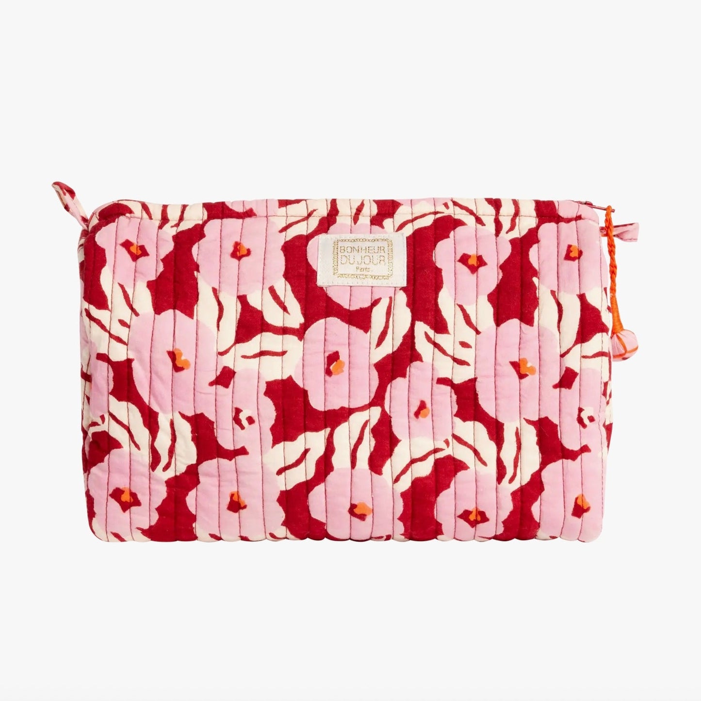 Trousse de toilette fleurs roses